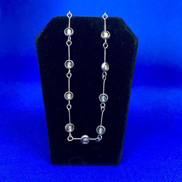 Vintage Silver and Crystal Necklace - Picture 1 of 12